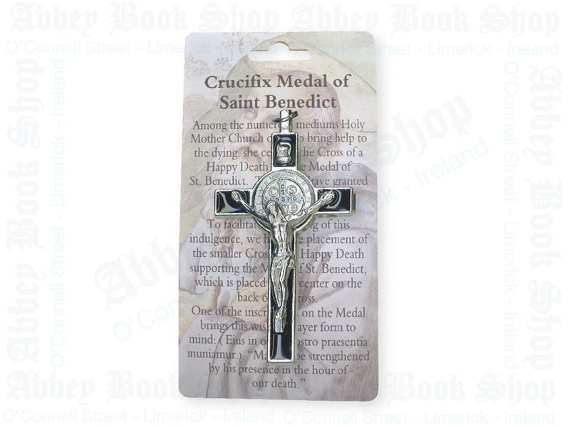 Saint Benedict Crucifix – Black With Card