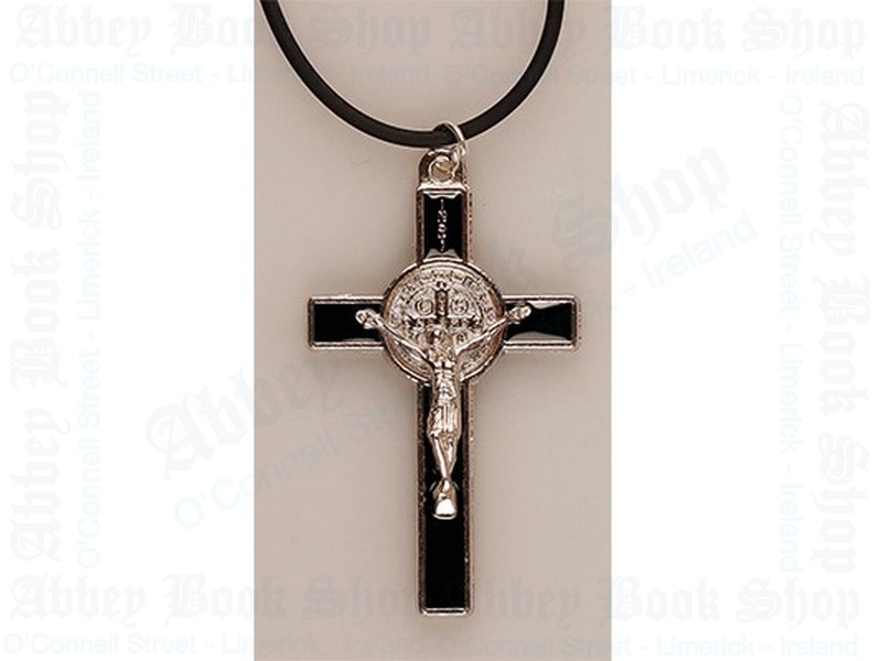 Saint Benedict Crucifix – Black – 2″  With Leaflet