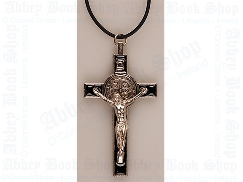 Saint Benedict Crucifix – Black With Leaflet