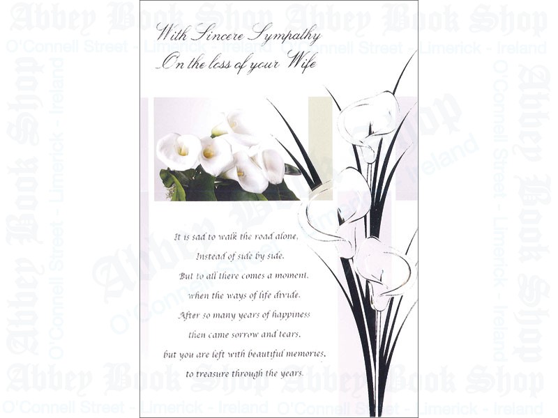 With Sincere Sympathy Card – Wife
