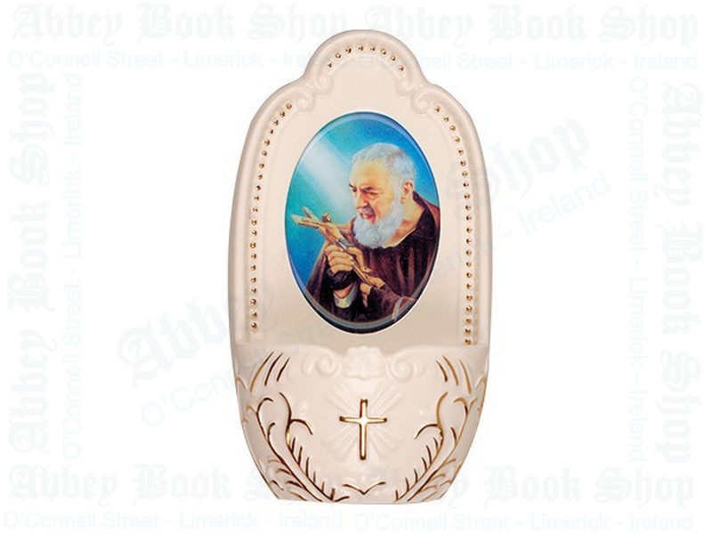 Porcelain Font – Saint Pio (5″)