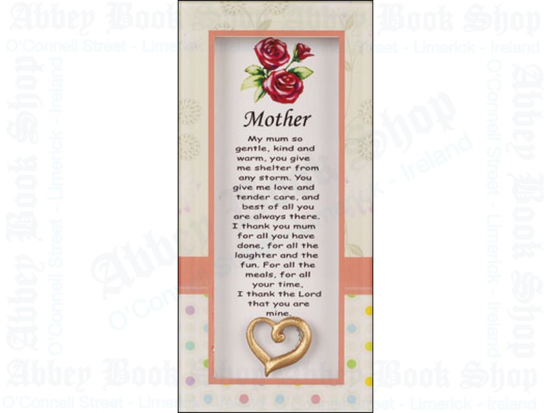 Glass Plaque – To My Mother/Motif