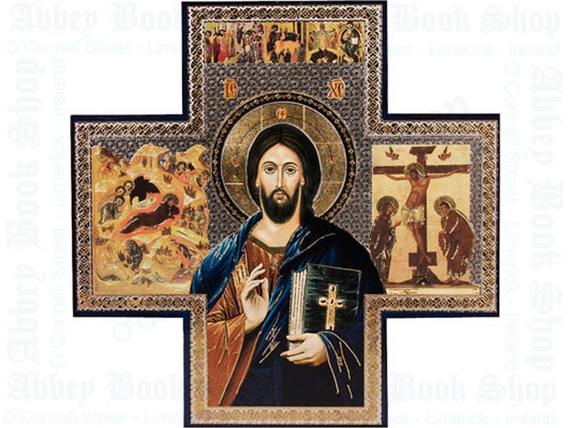 Wood Cross/Icon – Teaching Christ  6″ x 6″