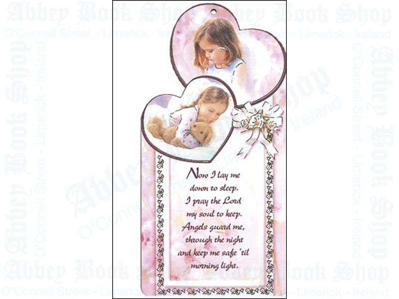 Wood Plaque/Baby Girl with Prayer