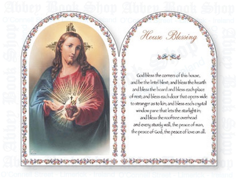 Wood Plaque/Sacred Heart-House Blessing