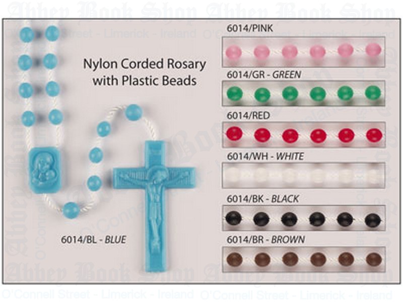 Plastic Rosary Beads – Brown Corded