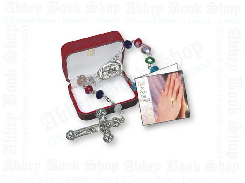 Glass Rosary Beads Tin Cut – Multi Colours