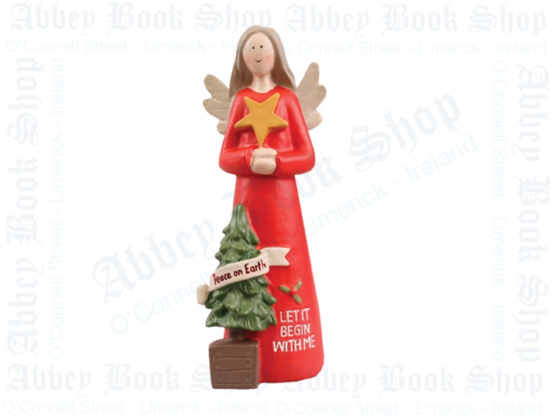 Message Angel – Peace on Earth Star (5″ Resin)