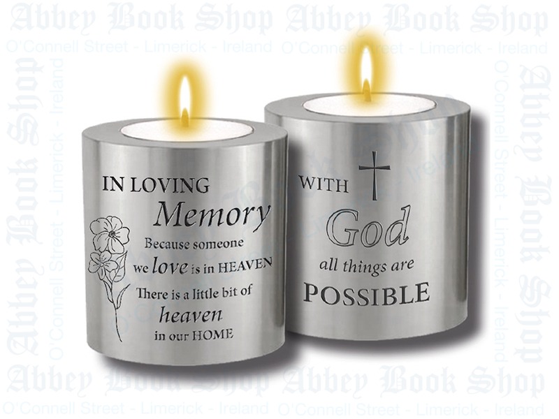 Resin Candle Holder & Candle – Loving Memory (3″)
