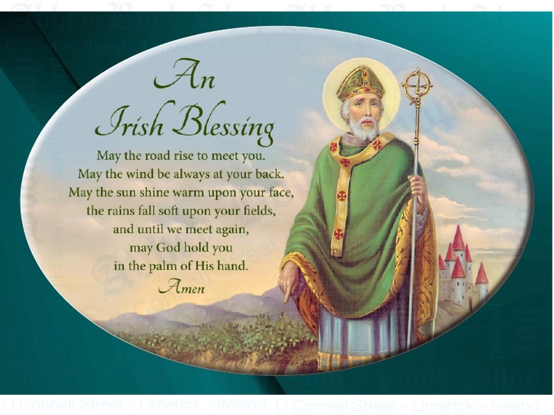 Saint Patrick Blessing – Ceramic Oval Plaque