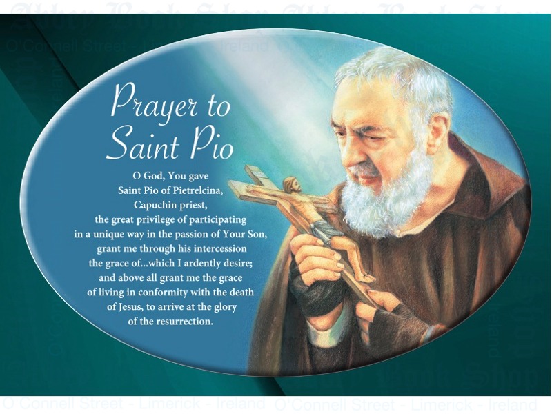 Saint Pio – Ceramic Oval Plaque