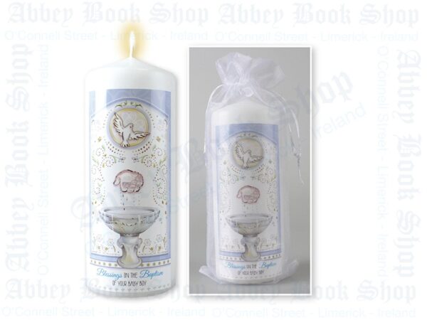 Baptism Candle - Boy-Abbey-Bookshop-Limerick